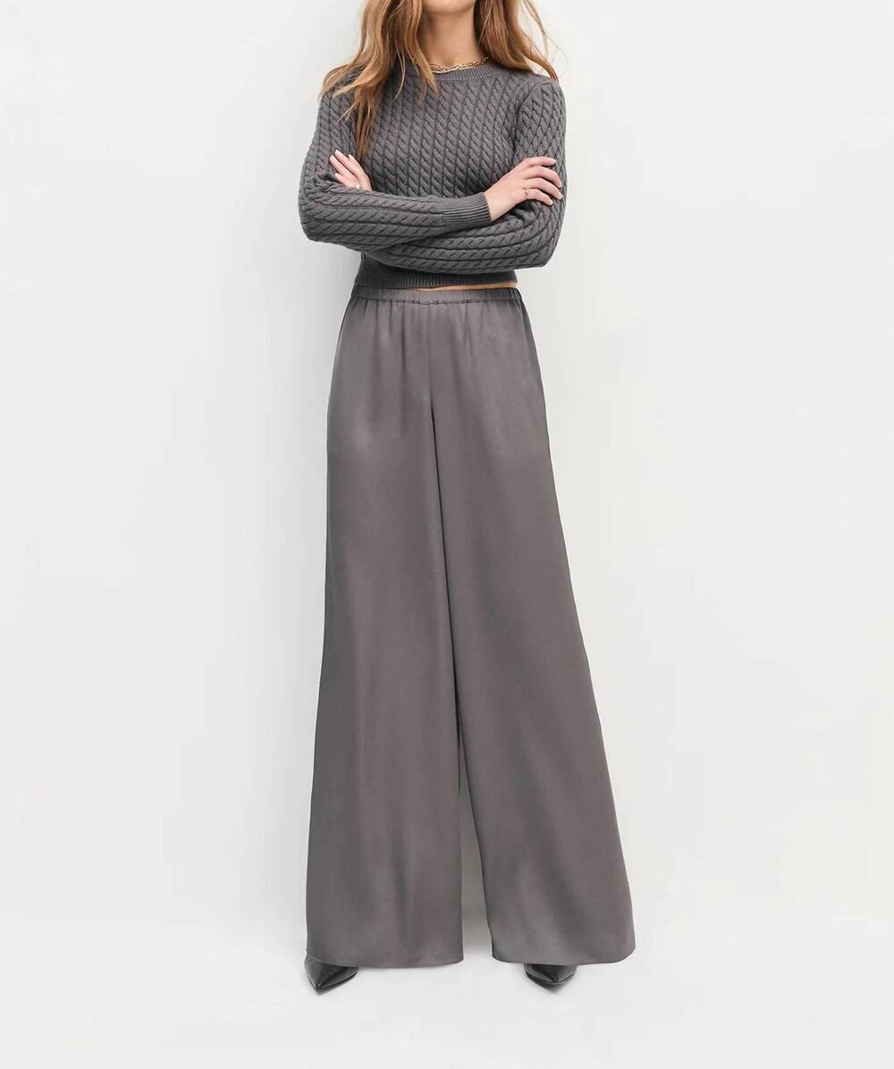 NEW FAVORITE DAUGHTER the effortless wide leg pants in grey shadow